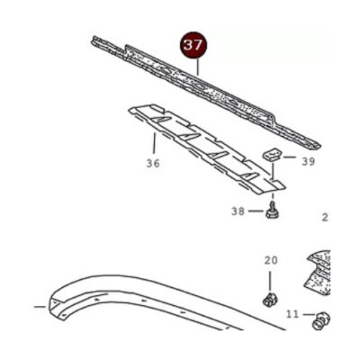 Porsche 911 930 74-89 Rear Bumper To Body Rubber Seal 911 503 085 05