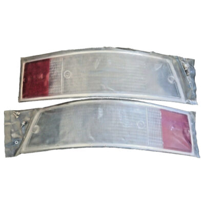 Porsche 911 912 69-89 Clear Rear Turn Signal Tail Light Lens-Silver Trim